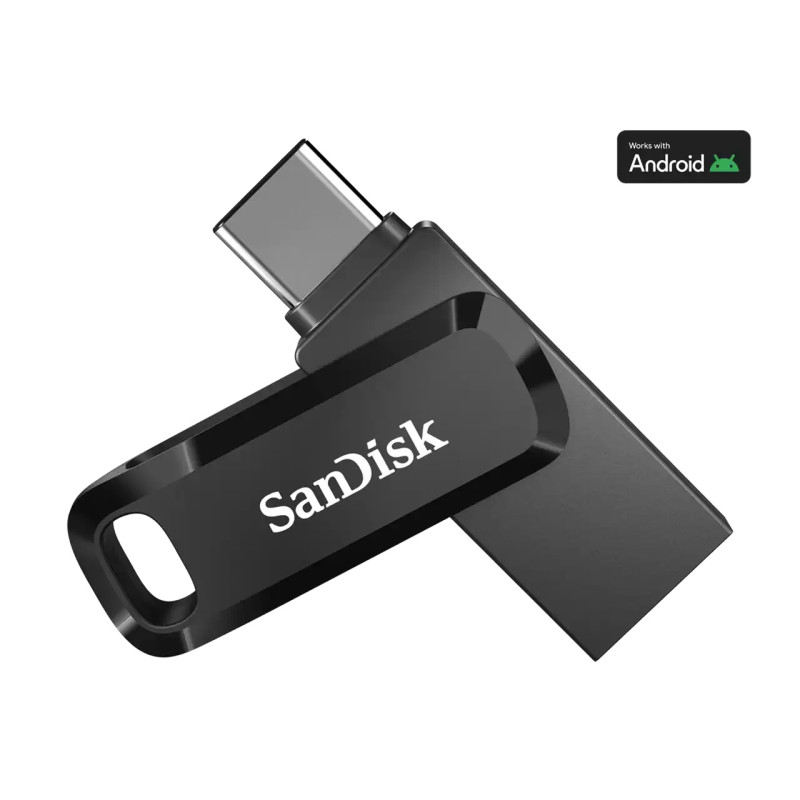 SanDisk Накопичувач 512GB USB 3.1 Type-A + Type-C Ultra Dual Drive Go Чорний