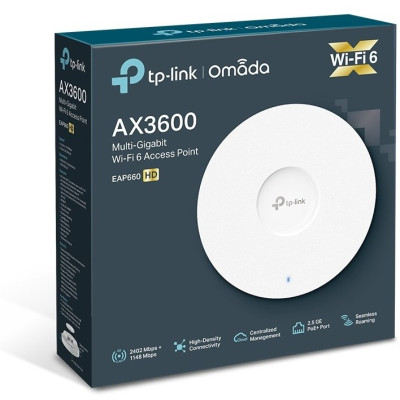 TP-Link Точка доступу EAP660 HD AX3600 1x2.5GE LAN PoE MU-MIMO стельова