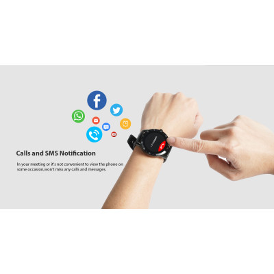 Blackview Смарт-годинник X1 46мм, 1.28", 240*240, TFT, BT 5.1, 64MB, чорний