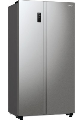 Gorenje Холодильник SBS 179х67х92см, 2 двері, 356( 191)л, А++, NF+, Інв. , зона св-ті, зовн. диспл, матовий сірий