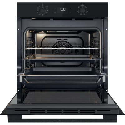 Whirlpool Духовий шафа електричний, 71л, A+, дисплей, конвекція, телескопічні напрямні, чорний