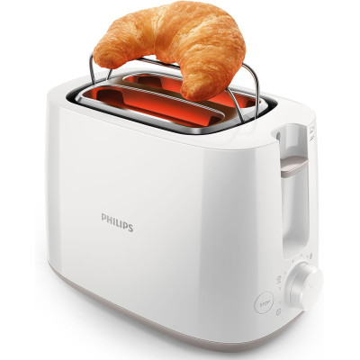 Philips Тостер Daily Collection, 830Вт, пластик, білий