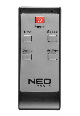 Neo Tools Вентилятор підлоговий, професійний, 80 Вт, діаметр 40 см, 3 швидкості, двигун мідь 100%, пульт
