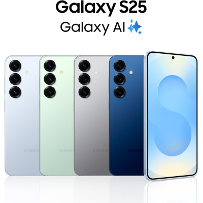 Samsung Смартфон Galaxy S25 5G (S931) 6.2' 12/256ГБ, 2SIM, 4000мА•год, блакитний крижаний
