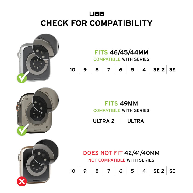 UAG Ремінець для Apple Watch Ultra 2/Ultra-49-45-44-42mm, Civilian, Olive Drab