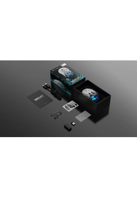 GravaStar Миша Mercury M1 Pro, BT/WL/USB-A, RGB, чорно-білий