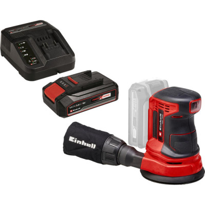 Einhell Шліфмашина ексцентрикова акумуляторна TE-RS 18 Li Kit 18В акб 1х2.5А·год 125 мм 14000-22000об·хв 1.2кг