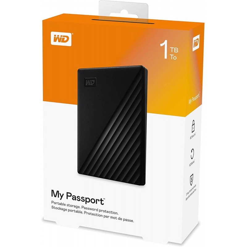 WD My Passport USB 3.2 Gen 1[Портативний жорсткий диск 1TB USB 3.2 Gen 1 My Passport Чорний]