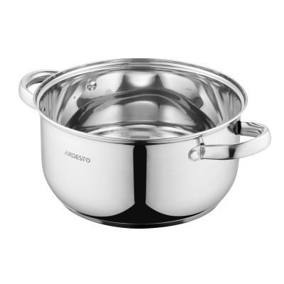 ARDESTO Кастрюля Gemini Gourmet, скляна кришка, 3.8 л, нержавіюча сталь