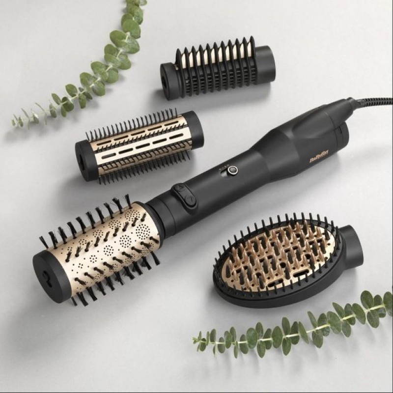 BaByliss AS970E, Фен-щітка 650 Вт, 4 насадки, чорний