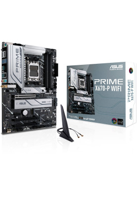 ASUS Материнcька плата PRIME X670-P WIFI sAM5 X670 4xDDR5 M.2 DP HDMI WiFi BT ATX