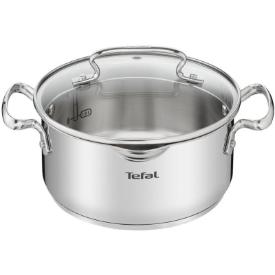Tefal Коструля з кришкою DUETTO+, діаметр 20 см, нержавіюча сталь , об'єм 2,9 л.