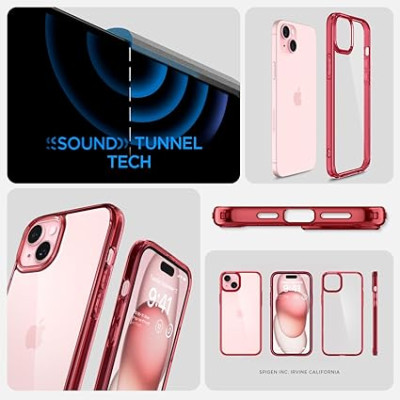 Spigen Чохол для Apple iPhone 15 Plus Ultra Hybrid, Red Crystal
