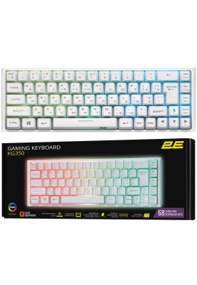 2E Gaming Клавіатура ігрова KG350 RGB 68key USB White Ukr