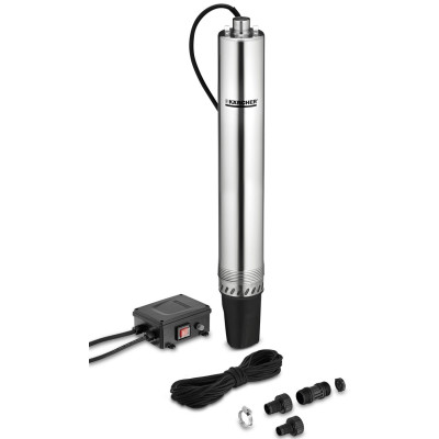 Karcher Свердловинний насос ВР 6 Deep Well, 1000 Вт, 5000 л/р, 55 м, 5.5 бар, 27 м, 150 мм, 35 °C, G1, 8.05 кг