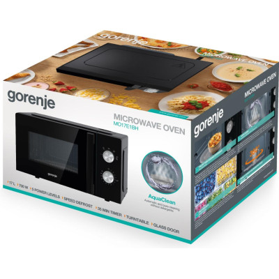 Gorenje Мікрохвильова піч Gorenje, 17л, мех. керув., 700Вт, чорний