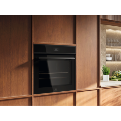 Electrolux Духова шафа електрична, 72л, A+, дисплей, конвекція, телескопічні напрямні, чорний