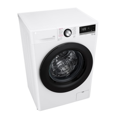 LG Пральна машина фронтальна, 8,5кг, 1200, A+++, 48см, дисплей, пара, інвертор, білий LG Пральна машина фронтальна, 8,5кг, 1200, A+++, 48см, дисплей, пара, інвертор, білий