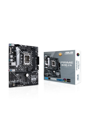 ASUS Материнська плата PRIME H610M-A D4-CSM s1700 H610 2xDDR4 M.2 HDMI-VGA-DP mATX