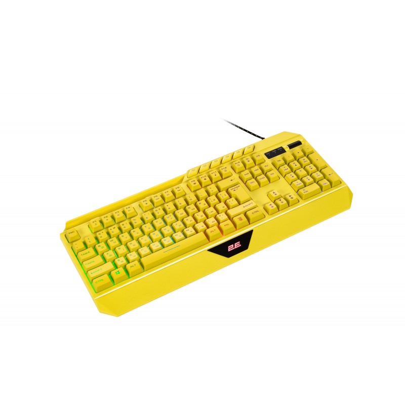 2E Gaming Клавіатура мембранна KG315 110key, USB-A, EN/UA, RGB, жовтий