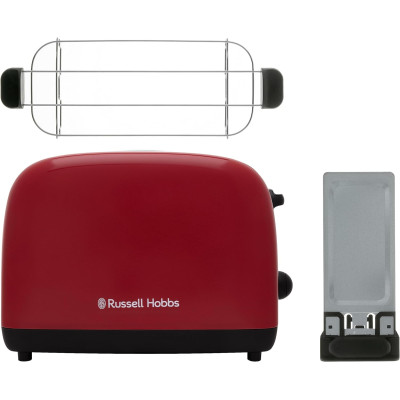 Russell Hobbs Тостер Colours Plus, 1600Вт, нержав., підігрів,разморозка, червоний