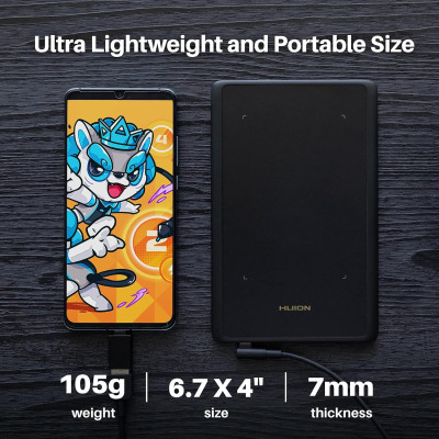 Huion Графічний планшет 4.17"x 2.6" H420X USB-C чорний Huion Графічний планшет 4.17"x 2.6" H420X USB-C чорний
