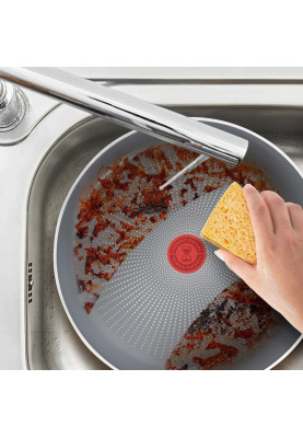 Tefal Сотейник Halo, 24см, з кришкою, алюміній, бакеліт, скло, сірий