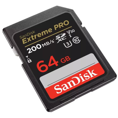 SanDisk Карта пам'яті SD 64GB C10 UHS-I U3 R200/W90MB/s Extreme Pro V30