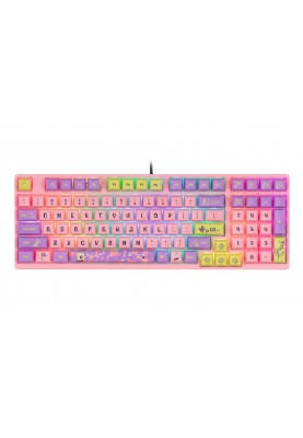 Akko Клавіатура механічна 3098S Patrick 98Key, CS Starfish, USB-A, Hot-swappable, EN/UKR, RGB, Рожевий