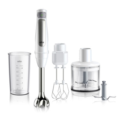 Braun Блендер заглибний MultiQuick 7, 1000Вт, чаша-600мл, біло-сірий