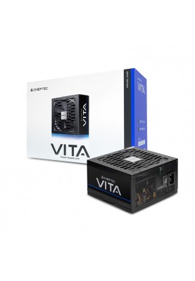 Chieftec Блок живленняVita (750W), >85%, 80+ Bronze, 120мм, 1xMB 24pin(20+4), 2xCPU 8pin(4+4), 2xMolex, 6xSATA, 4xPCIe 8pin(6+2)