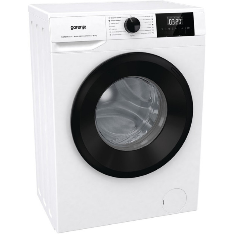 Gorenje Пральна машина фронтальна, 7кг, 1200, A++, 43.5см, дисплей, пар, інвертор, білий