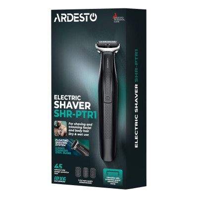 ARDESTO Бритва електр. One blade, Li-Ion, сух.+волог., тример, 3 насадки, чорний