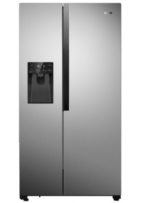 Gorenje Холодильник SBS, 179x68x91см, 2 дв., Х- 368л, М- 167л, A++, NF Plus, Інвертор, диспенсер, Дисплей, сірий