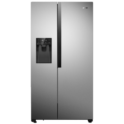 Gorenje Холодильник SBS, 179x68x91см, 2 дв., Х- 368л, М- 167л, A++, NF Plus, Інвертор, диспенсер, Дисплей, сірий