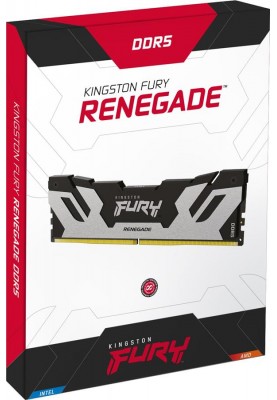 Kingston Пам'ять ПК DDR5 32GB KIT (16GBx2) 7200 FURY Renegade XMP Срібний