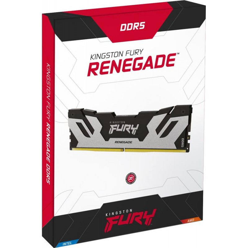 Kingston Пам'ять ПК DDR5 32GB KIT (16GBx2) 7200 FURY Renegade XMP Срібний