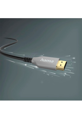 HAMA Кабель HDMI (AM/AM), 10м, 4K, active, чорний