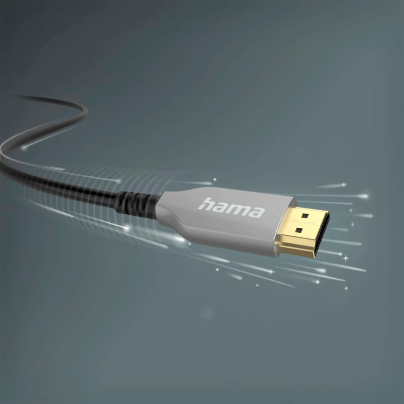 HAMA Кабель HDMI (AM/AM), 10м, 4K, active, чорний