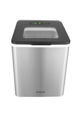 Sencor Льодогенератор побутовий SIM3400SS, 150 Вт, 12 кг/добу, об'єм 1.8л, приготування за 7 хв, 2 розміри льоду, сірий