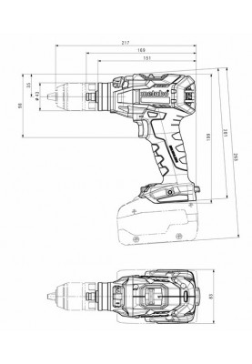 Metabo Дриль ударний SB 18 LTX BL Q I, акумуляторний, Li-Power, 18В, 1.8кг