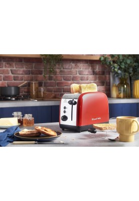 Russell Hobbs Тостер Colours Plus, 1600Вт, нержав., підігрів,разморозка, червоний