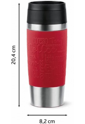 Tefal Термочашка Travel Mug Classic, 360мл, нержавіюча сталь, червоний