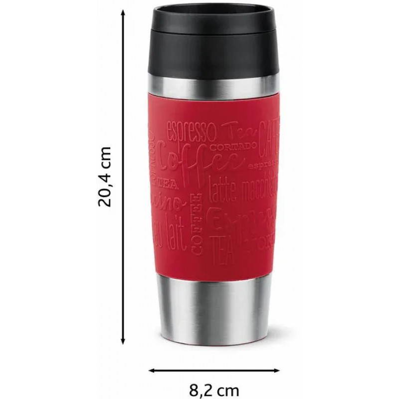 Tefal Термочашка Travel Mug Classic, 360мл, нержавіюча сталь, червоний