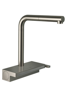 Hansgrohe Змішувач для кухні Aquno Select M81, довж.виливу - 210мм, поворотний, витяжний, 1 важіль, сталь