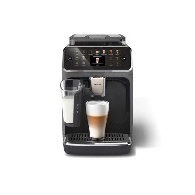 Philips Кавомашина Philips Series 5500, 1.8л, зерно+мелена, автомат.капуч, дисплей, авторецептів -22, холодний кофе, сріблясто-чорний