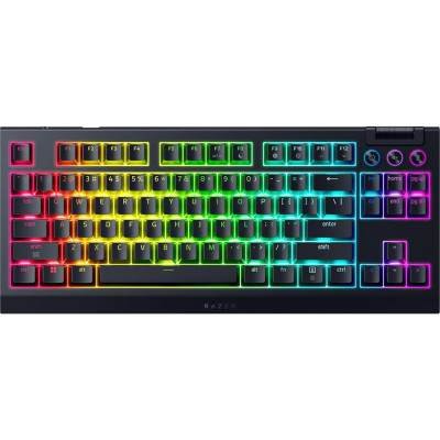 Razer Клавіатура механічна Razer BlackWidow V4 TKL HyperSpeed, 87key, Orange Switch Gen-3, USB-A/WL/BT, EN, RGB, чорний