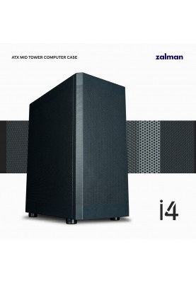 Zalman Корпус I4, без БЖ, 2xUSB3.0, 1xUSB2.0, 6x120мм, VGA 320мм, LCS ready, Mesh Side/Front Panel, ATX, чорний