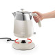 Delonghi Електрочайник Luminosa, 1.6л, Strix, метал, кремовий
