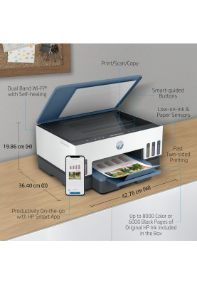 HP Багатофункціональний пристрій A4 Smart Tank 725 з Wi-Fi